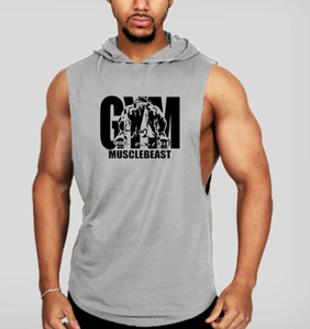 Débardeur de sport de fitness personnalisé pour hommes, conception de votre propre méthode de tissage tricoté de musculation en coton uni - Product Image 4