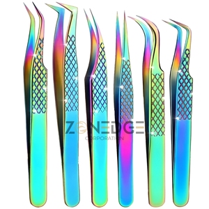 Pince à cils en acier inoxydable de marque privée personnalisée de la meilleure qualité outil de cils par Zonedge - Product Image 1