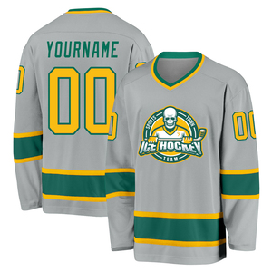 Maillots de hockey sur glace à sublimation complète 100% polyester imprimé personnalisé et maillot de broderie avec appliques pour hommes - Product Image 5