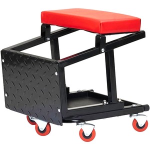 Garage <b>Chair</b> With <b>Padded</b> Seat, Tool Storage & Swivel Casters Rolling Mechanic Stool Portable Easily Assembly GAPGAR031 - Product Image 5