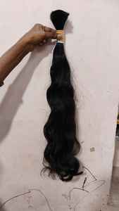 Cheveux humains Remy indiens 100% non traités, cuticules alignées, donneur unique, luxe naturel, double trame machine, en vrac - Product Image 4