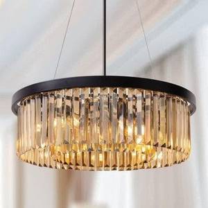 Lámpara Colgante Redonda de Cristal, Estilo Hollywood Glam, Decoración Interior Moderna para Sala de Estar, Uso en Interiores - Product Image 1