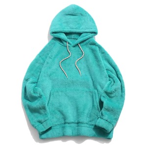 New Arrival Customized <b>Sherpa</b> Fluffy <b>Fleece</b> <b>Hoodie</b> Sweatshirts Heavyweight Thick Fur Pullover Hoodies for <b>Men's</b> - Product Image 6