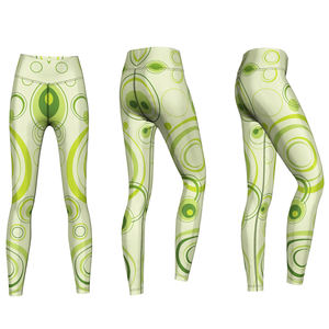 Pantalones de gimnasio de cintura alta con estampado de sublimación completa para mujer, mallas de Yoga para entrenamiento, ajuste de compresión, tela elástica suave para Fitness - Product Image 1