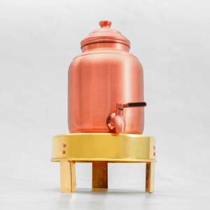 Dispensador de agua de cobre puro de alta resistencia con tapa antifugas y grifo de flujo suave para uso diario en la Oficina y al aire libre para exportación a granel - Product Image 2