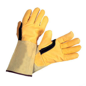 Gant BBQ personnalisé de qualité supérieure résistant au feu gants de soudage en cuir nouveauté 2025 - Product Image 4