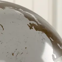 Globe décoratif moderne en verre dépoli avec support en métal de style antique pour ornement de bureau à domicile