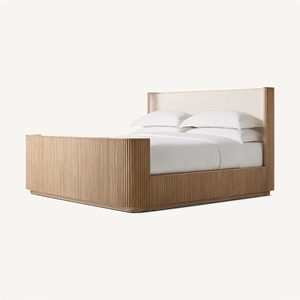Nouvelle Arrivée Lit en Tissu Byron Design Moderne Lit Queen Size Tête de Lit en Lin pour Chambre à Coucher - Product Image 2