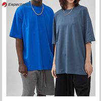 T shirt baskı ağır boy T-shirt kırpılmış Boxy Fit T gömlek erkekler için stok 100% pamuk Espectone tarafından