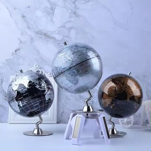 Globo de metal para escritorio con detalles de país para uso educativo, exhibición de oficina en casa o colección de viaje, decoración de sala de estudio - Product Image 5