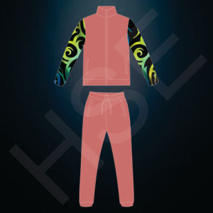 ชุดวอร์มโพลีเอสเตอร์แบบยูนิเซ็กซ์ เสื้อแจ็คเก็ตและกางเกงขายาวสำหรับออกกำลังกายและสวมใส่ลำลอง - Product Image 2