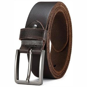 Nuevo 2025, superventas, cinturón de cuero con hebilla de Pin para hombre de cuero genuino, cinturones de cuero informales de negocios a la moda - Product Image 1
