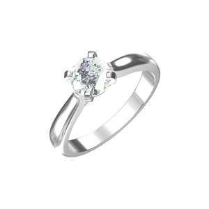 Solitaire 1-2 Ct Lab Diamond Bague de fiançailles 4 griffes GIA IGI Certifié Ethique Bijoux élégants 10K 14K 18K Options d'or - Product Image 2
