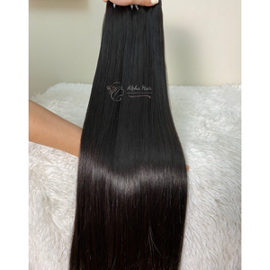 Peluca Vietnamiens Extensiones de cabello crudo de lujo 10A 12A Bone Straight Hair Bundles Un donante Doble dibujado Peluca vietnamita Proveedor - Product Image 1