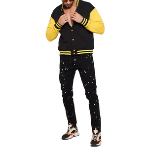 Chaqueta Varsity de Alta Calidad para Hombre con Logotipo Personalizado, Ropa de Calle de Invierno, Moda Casual, Cierre Cruzado, Tela de Lona - Product Image 2