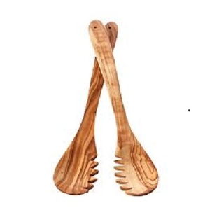 Natural Solid Acacia Wood <b>Serving</b> <b>Spoons</b> Salad Fork for Mixing Stirring Wooden Salad Servers Cooking <b>Spoon</b> Kitchen Accessories - Product Image 1