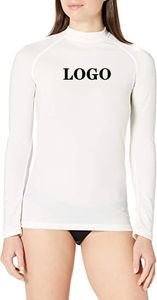 Custom Heat-Transfer Printed <b>Long</b> Sleeve Women's Rash Guard <b>Swimsuit</b> Sun Protection Quick Dry Swim Top UPF 50+ Spandex/Polyester - Product Image 3