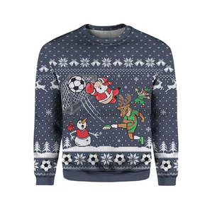 Wholesale Custom Made Printed Crewneck <b>Christmas</b> Knitted Lined Casual Winter <b>Sweatshirt</b> Custom Logo Eco-Friendly High Quality - Product Image 4