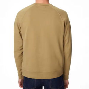 เสื้อกีฬาผ้าคอตตอนแบบสวมหัวคอกลมทรงหลวมสำหรับผู้ชายเสื้อสเวตเชิ้ตผ้าคอตตอนผสมโลโก้ตามสั่งสไตล์ล่าสุด - Product Image 3