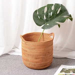 Rustic <b>Rattan</b> <b>Laundry</b> <b>Basket</b> with Handles Hot Item for Organizer Storage Bin for <b>Laundry</b> Storage - Product Image 4