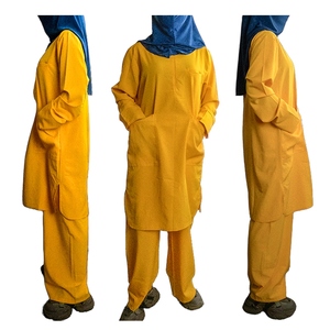 Ensemble de blouses d'infirmière musulmanes OEM d'usine pour femmes, manches longues, extensible en spandex, uniforme médical pour les médecins - Product Image 3