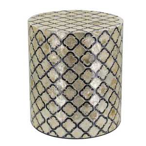 Taburete/Mesa de Incrustaciones de Hueso Pulido Hecho a Mano, Diseño Moderno, Ecológico, Multifuncional para Decoración del Hogar, Regalo de Diwali, Forma Personalizada - Product Image 1