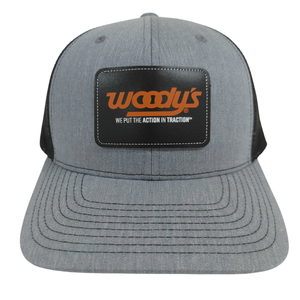 OEM Custom Leather <b>Patch</b> Logo Trucker Hat Structured Mesh <b>Back</b> Cap Adjustable Snapback Closure 6 Panel Vietnam Hat Factory - Product Image 1