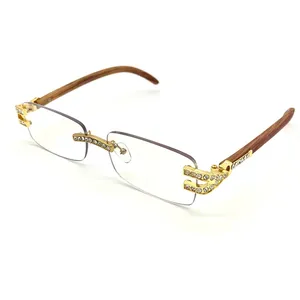 Luxury VVS Moissanite Diamond Iced Out <b>Sunglasses</b> with UV400 Protection Comfortable Fit-Wholesale Price for Export to India - Product Image 4