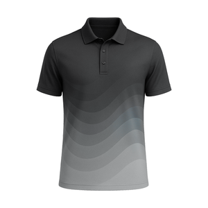 Polo de golf personnalisé de haute qualité avec broderie Oem 88% polyester 12% spandex pour hommes - Product Image 2