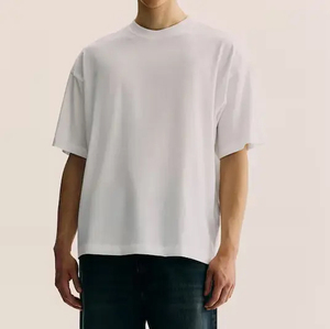 Camiseta de algodón orgánico 2025 personalizada de los fabricantes OEM 100% para hombre, tejido suave promocional con diseño de gran tamaño Boxy Fit - Product Image 4