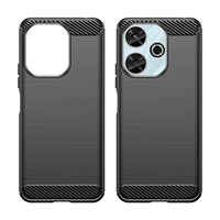 Étui de téléphone universel de haute qualité en fibre de carbone TPU UV léger antichoc couleur unie compatible avec Poco M6/F6/X6/C65/X6 Neo