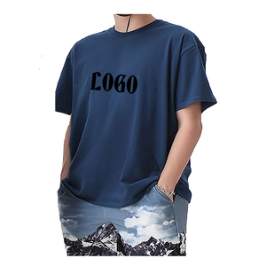Camiseta de Gran Tamaño, Estilo Vintage, 100% Algodón, Tejido de Punto Grueso, para Hombre y Mujer, con Estampado Desgastado y Logotipo - Product Image 3