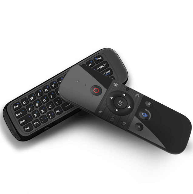 Aire M8 2.4G 3D Air Mouse Wireless Keyboard Fixed Code Remote Control with Voice Control for Android TV Box Smart TV AAA Battery