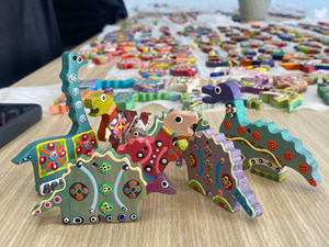 ของเล่นรูปสัตว์ทำจากไม้ที่ปลอดภัยงานฝีมือจากธรรมชาติแบบทำด้วยมือของขวัญสำหรับเด็กที่ได้แรงบันดาลใจจากการตกแต่งที่ทันสมัย - Product Image 5