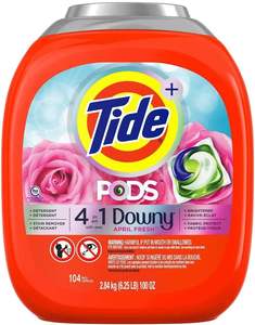 Cápsulas de detergente Tide con Downy Aroma April Fresh, 104 Unidades - Product Image 1