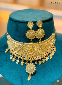 Collier statement élégant à motif étoile luxueux en filigrane avec grand pendentif céleste assorti à des boucles d'oreilles et une bague 63073 - Product Image 5