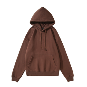 เสื้อฮู้ดดี้ผู้ชายสำหรับฤดูหนาว เนื้อผ้าหนา คุณภาพสูง ไม่หด 100% ผ้าฝ้าย ย้อมสีพื้น สีขาว สำหรับซิปแบบสั่งทำ - Product Image 4