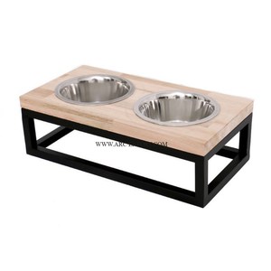 Comedero para Perros de Madera Decorativo Hecho a Mano, Ecológico y Clásico, de Primera Calidad, Tamaño Grande, Estilo Moderno, para Hogar y Jardín - Product Image 4