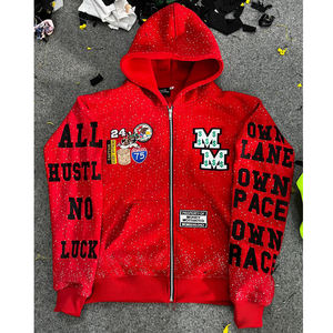 Sweat-shirts à capuche surdimensionnés pour hommes en gros 2026 avec logo brodé personnalisé, impression sérigraphique, sweat-shirt à capuche zippé personnalisé pour hommes - Product Image 2