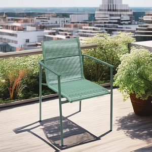 Modern Steel <b>Stackable</b> Outdoor <b>Dining</b> <b>Chairs</b> for Hotel Restaurant Apartment & Garden Use-Durable & Waterproof - Product Image 1
