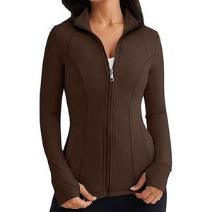 Femmes à la mode léger athlétique fermeture éclair vestes 2025 sweats à capuche Gym Yoga hauts course vêtements d'entraînement avec poche - Product Image 6