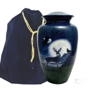 Urna de cremación de Metal para cenizas funerarias, urna de cenizas funerarias de diseño moderno de lujo para adultos, disponible a precio de venta al por mayor