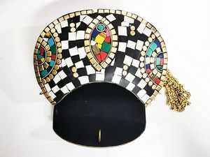 Bolsos Tribales de Mosaico Hechos a Medida con Resina y Adornos de Piedra, Ideales para Tiendas de Accesorios de Moda para su Reventa - Product Image 2
