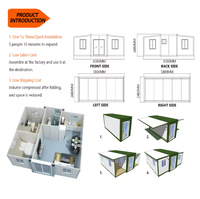 Haute Qualité Grand Meilleur Conteneur Plat Pack Salon Chambres à Coucher Maison Préfabriquée Maison Moderne