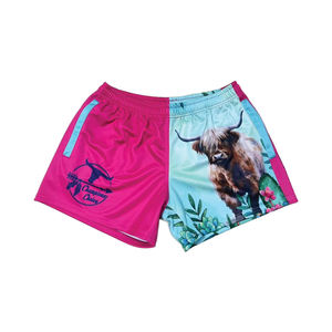 Pantalones Cortos de Rugby Unisex 100% Poliéster, Impresión Digital Personalizada con Logotipo, Color Sólido, Transpirables, de Secado Rápido, Cierre con Cordón Ajustable - Product Image 4