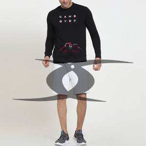 Jersey extragrande de algodón 100% para hombre, Sudadera de felpa francesa de peso pesado, logotipo personalizado, diseño de hombro caído en blanco para invierno - Product Image 3