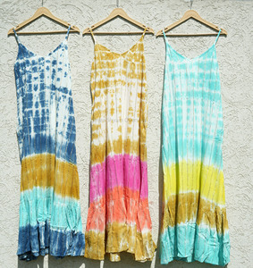 คอลเลกชั่น2024ใหม่ชุดชายหาดสำหรับผู้หญิงเดรสแม็กซี่ย้อมสีโบฮีเมียนผ้าเรยอนแบบปรับได้ - Product Image 6
