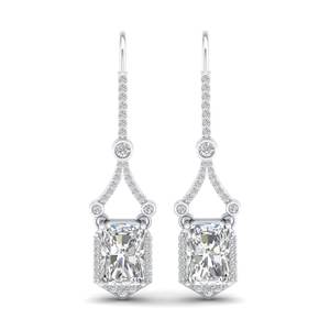 REYES-Boucles d'Oreilles Moissanite en Argent Sterling 925, Taille Radiante, 7.19 Carat, pour Femme, Mariage de Luxe, Bijouterie Fine - Product Image 5