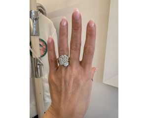 Anillo de Compromiso y Boda de Oro Sólido de 14K con Diamante Cultivado en Laboratorio de Corte Redondo, Estilo Romántico, Joyería Fina de Plata para Mujer, Regalo de Aniversario - Product Image 2