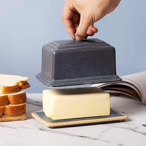 Plat à beurre maison et cuisine plat à beurre de couleur grise avec le meilleur prix ustensiles de cuisine ménagers de qualité supérieure métal acier inoxydable - Product Image 2
